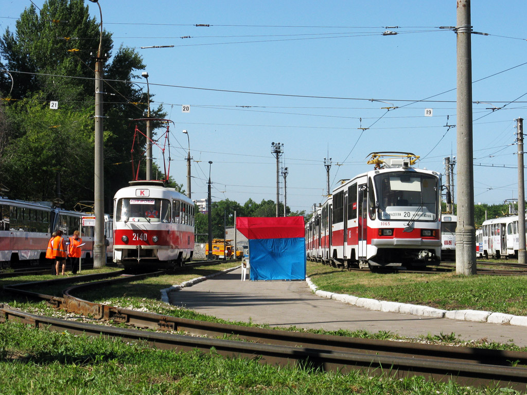 Самара, Tatra T3SU № 2140; Самара, 71-405 № 1065; Самара — VI городской конкурс профессионального мастерства водителей трамвая (11 июля 2009 г.); Самара — Северное трамвайное депо