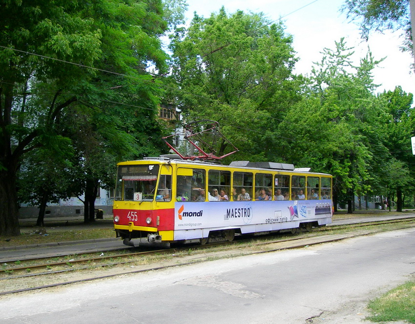 Запорожье, Tatra T6B5SU № 455