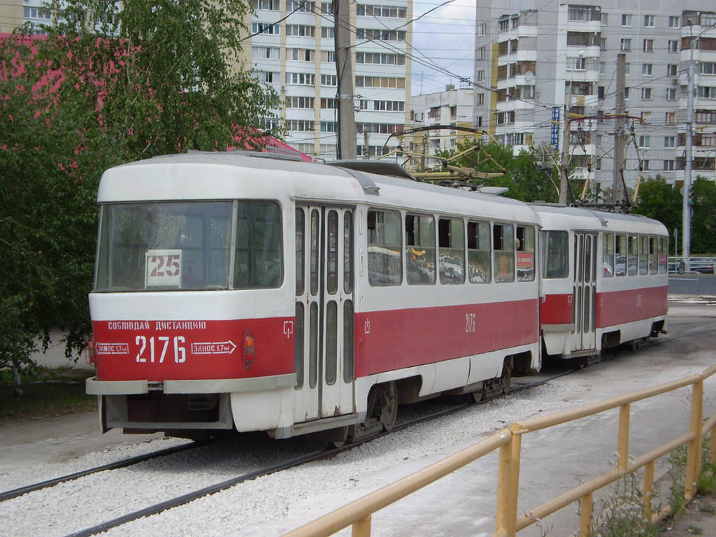 Самара, Tatra T3SU (двухдверная) № 2176; Самара — Конечные станции и кольца (трамвай)