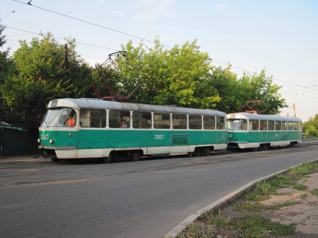 Донецк, Tatra T3SU (двухдверная) № 3907