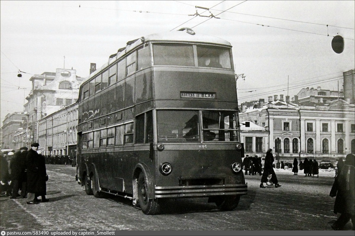 Москва, ЯТБ-3 № 1003; Москва — Исторические фотографии — Двухэтажные троллейбусы (1937-1953)