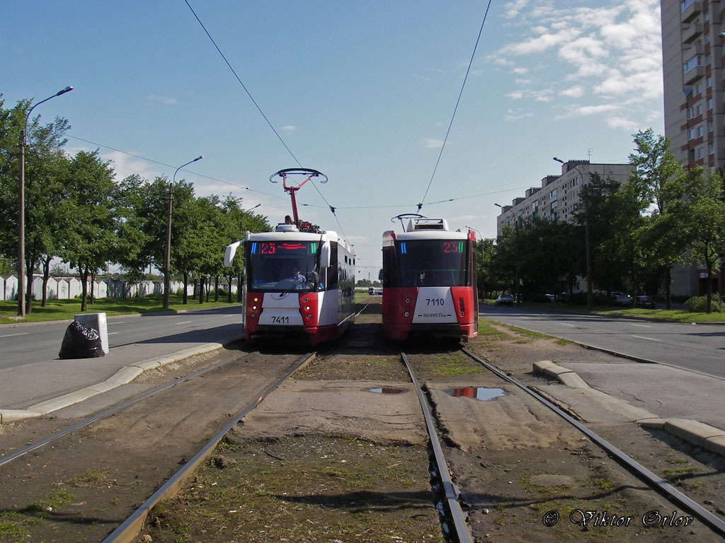 Санкт-Петербург, 71-153 (ЛМ-2008) № 7411; Санкт-Петербург, 71-152 (ЛВС-2005) № 7110