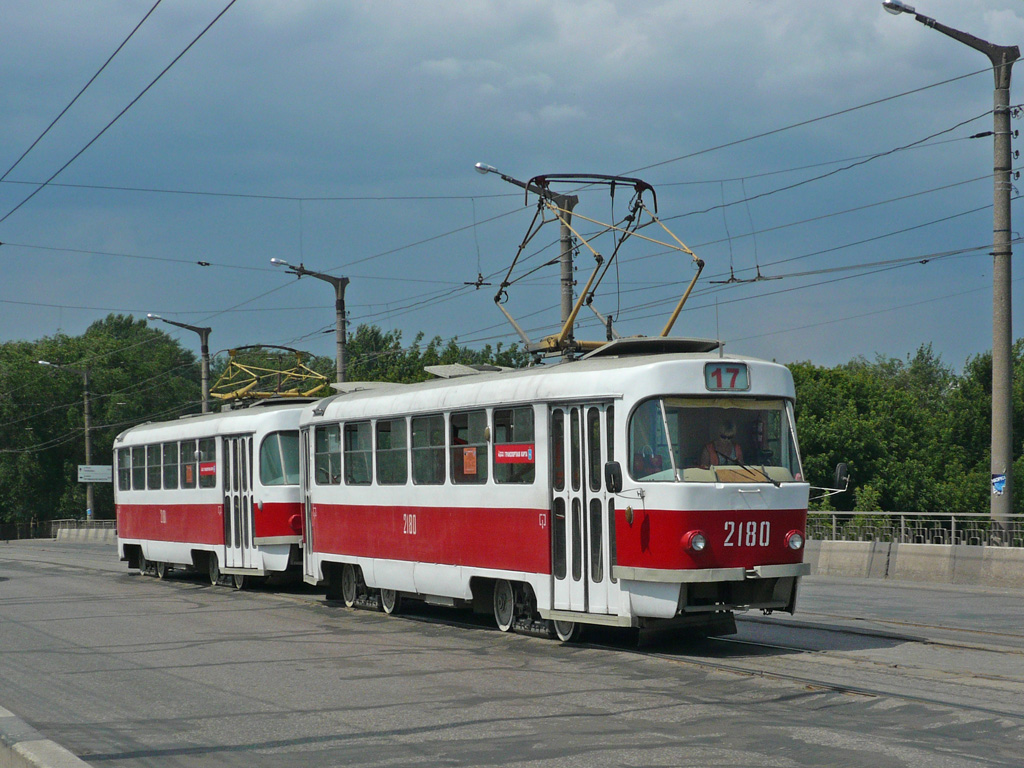 Самара, Tatra T3SU (двухдверная) № 2180