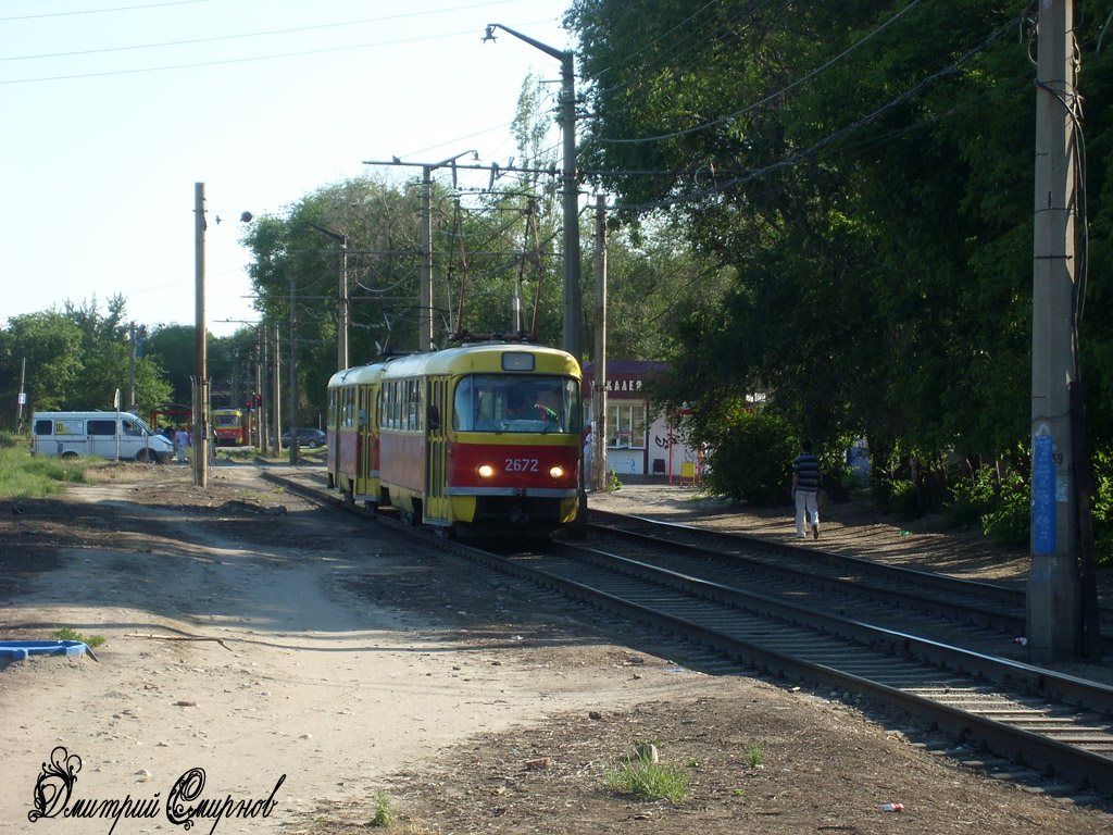 Волгоград, Tatra T3SU (двухдверная) № 2672; Волгоград, Tatra T3SU № 2727
