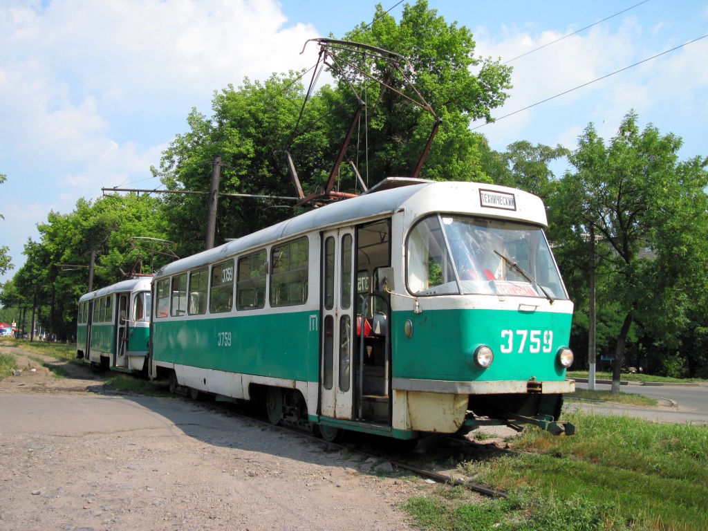 Донецк, Tatra T3SU (двухдверная) № 3759 Донецк, Tatra T3SU (двухдверная) № 3759