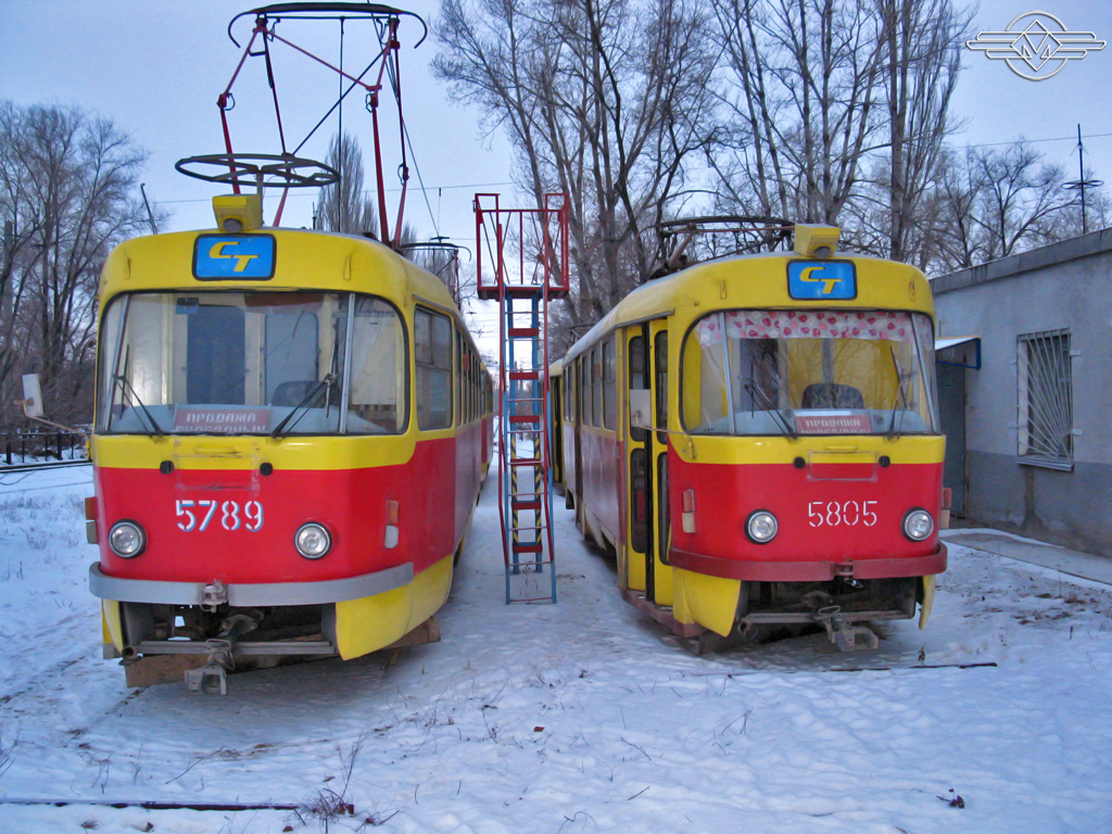 Волгоград, Tatra T3SU № 5789; Волгоград, Tatra T3SU № 5805; Волгоград — Трамвайные линии: [5] Пятое депо — Скоростной трамвай