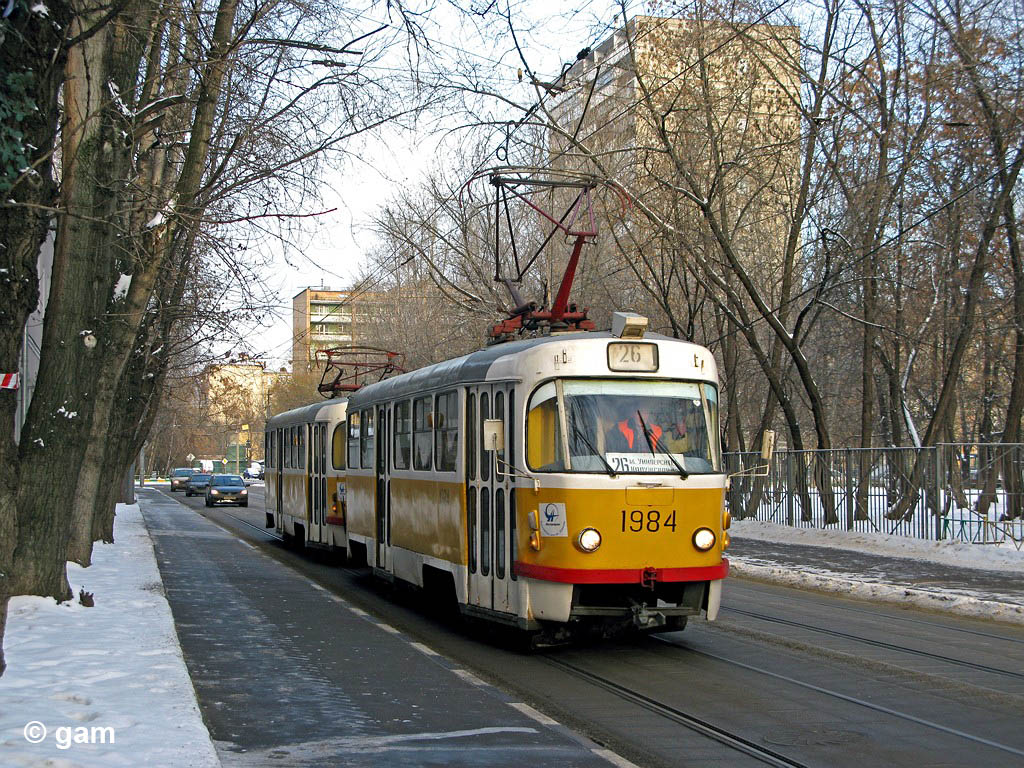 Moskva, Tatra T3SU Br. 1984 Moskva, Tatra T3SU Br. 1984