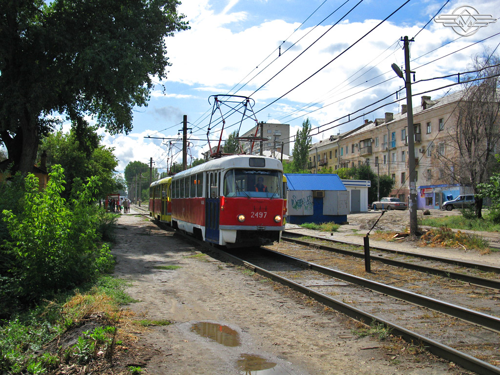 Волгоград, Tatra T3SU (двухдверная) № 2497; Волгоград, Tatra T3SU № 2707