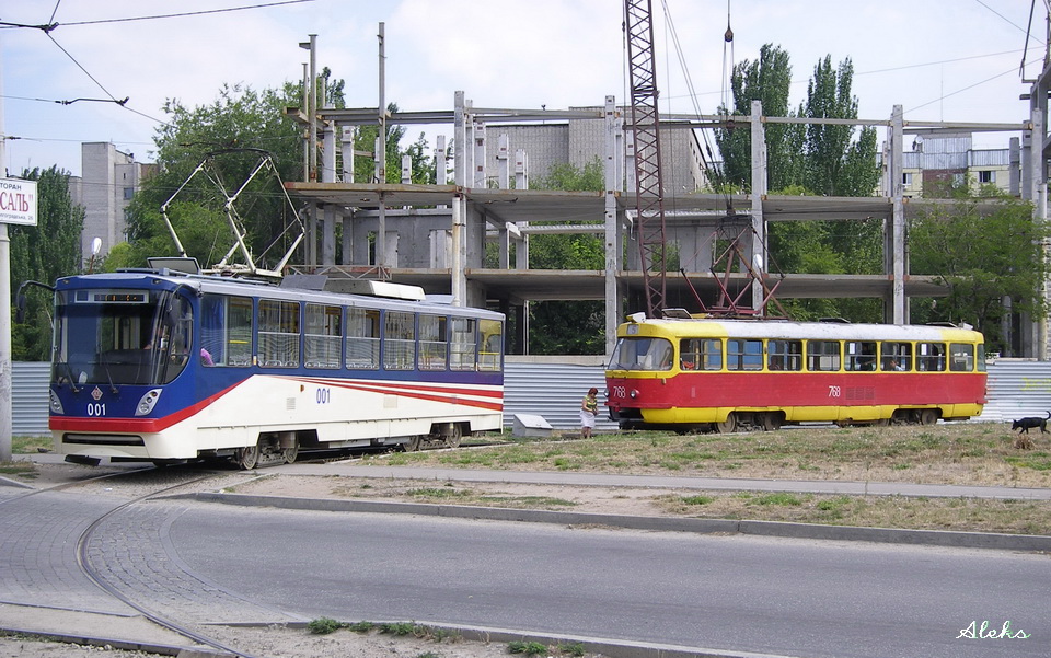 Запорожье, К1 № 001; Запорожье, Tatra T3SU № 768