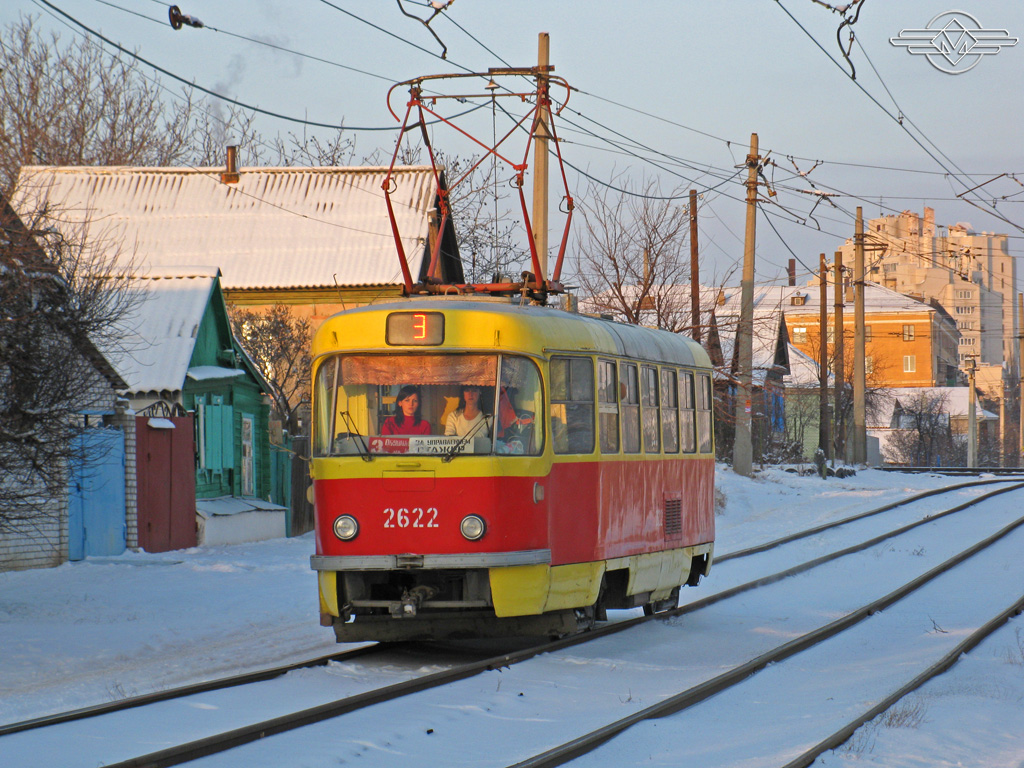 Волгоград, Tatra T3SU (двухдверная) № 2622