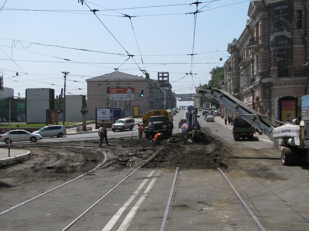 Владивосток — Демонтаж трамвайных путей