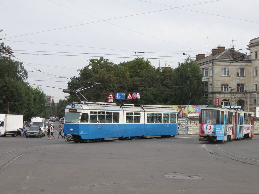 Винница, SWS/SIG/BBC Be 4/6 "Mirage" № 267; Винница, Tatra KT4SU № 219