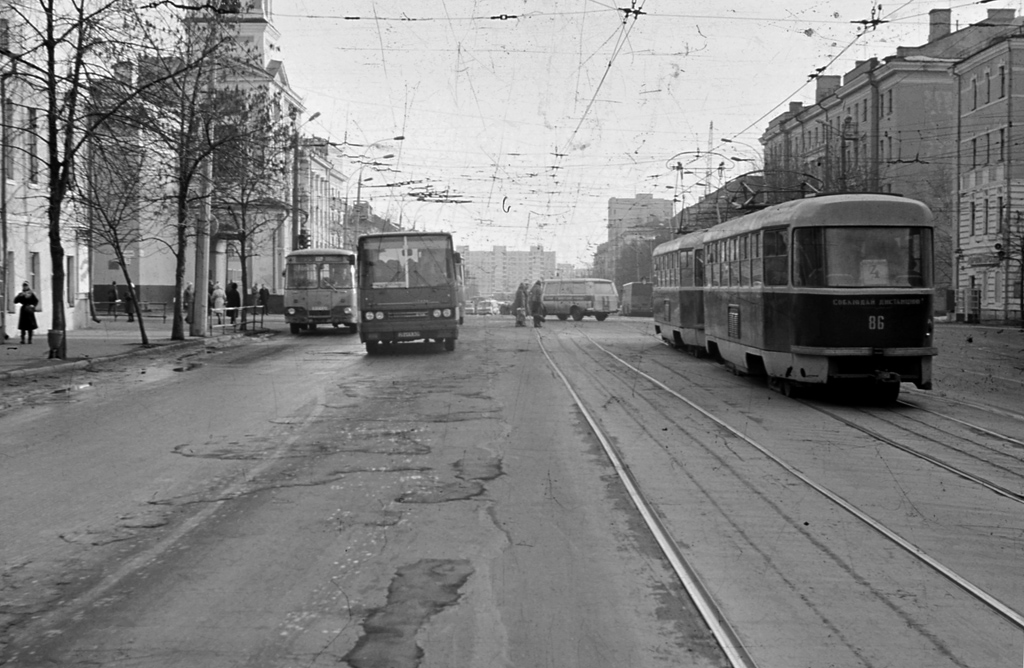 Тверь, Tatra T3SU (двухдверная) № 86; Тверь — Старые фотографии (1917—1991); Тверь — Трамвайные линии: Центральный район