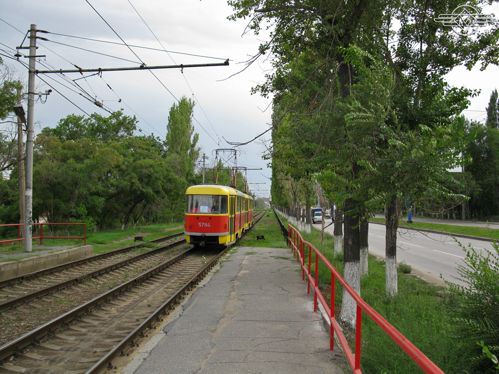 Волгоград, Tatra T3SU № 5783; Волгоград, Tatra T3SU № 5784; Волгоград — Трамвайные линии: [5] Пятое депо — Скоростной трамвай