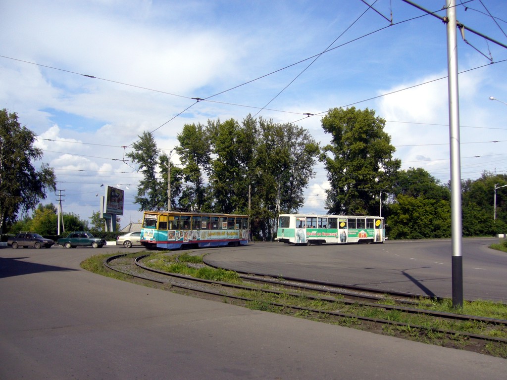 Прокопьевск, 71-605 (КТМ-5М3) № 112; Прокопьевск, 71-605 (КТМ-5М3) № 171; Прокопьевск — Разные фотографии