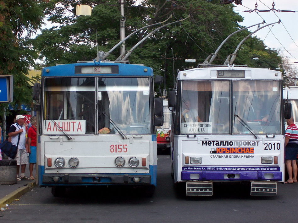 Крымский троллейбус, Škoda 14Tr11/6 № 8155; Крымский троллейбус, Škoda 14Tr02/6 № 2010