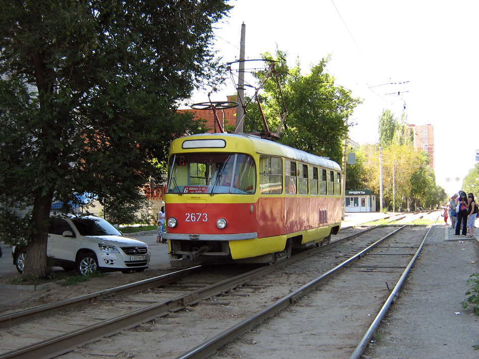 Волгоград, Tatra T3SU (двухдверная) № 2673