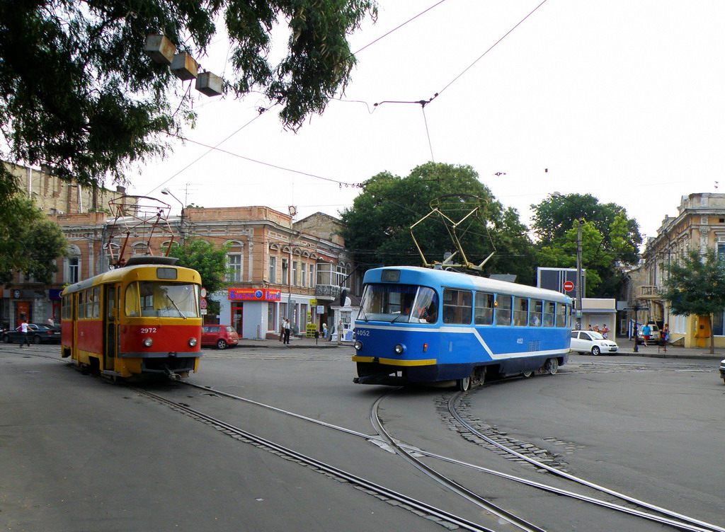 Одесса, Tatra T3SU № 2972; Одесса, Tatra T3R.P № 4052