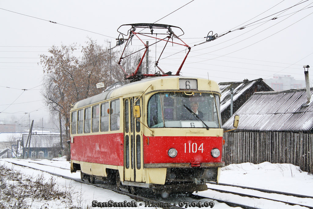 Ижевск, Tatra T3SU (двухдверная) № 1104