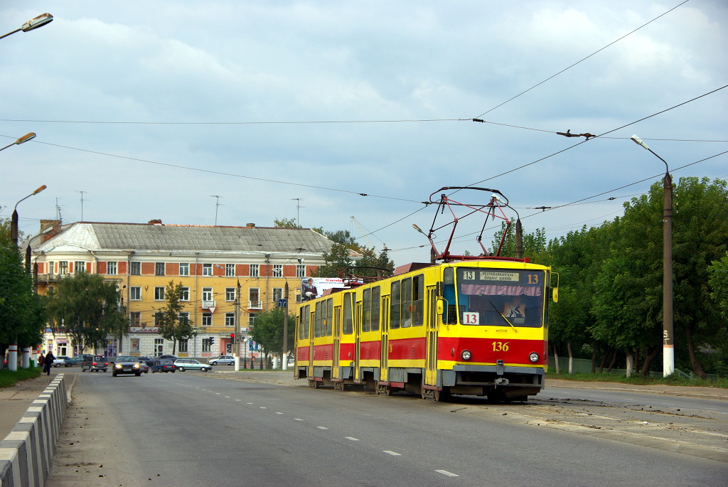 Тверь, Tatra T6B5SU № 136; Тверь — Трамвайные линии: Пролетарский район