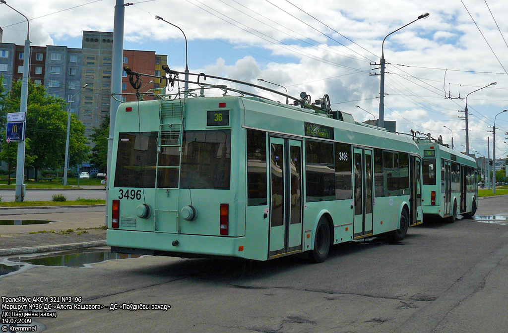 Минск, БКМ 321 № 3496
