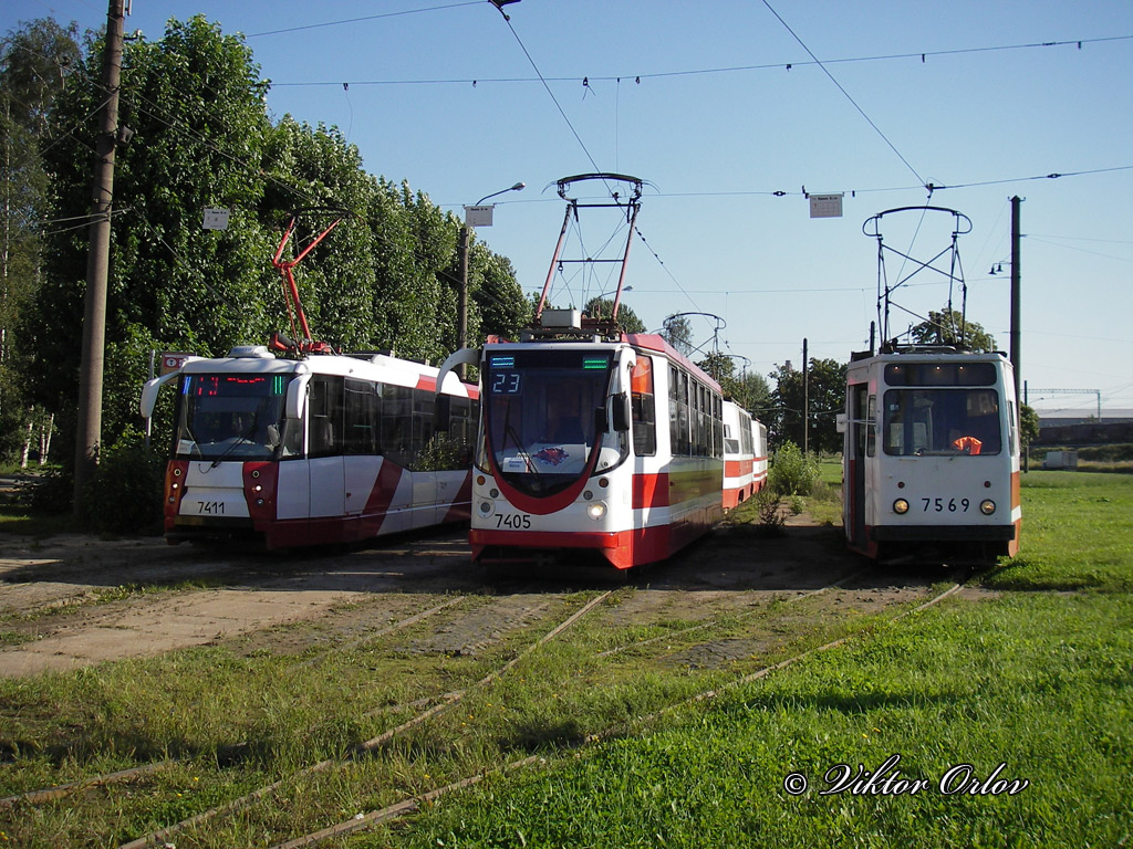 Санкт-Петербург, 71-134А (ЛМ-99АВН) № 7405; Санкт-Петербург, ЛМ-68М № 7569