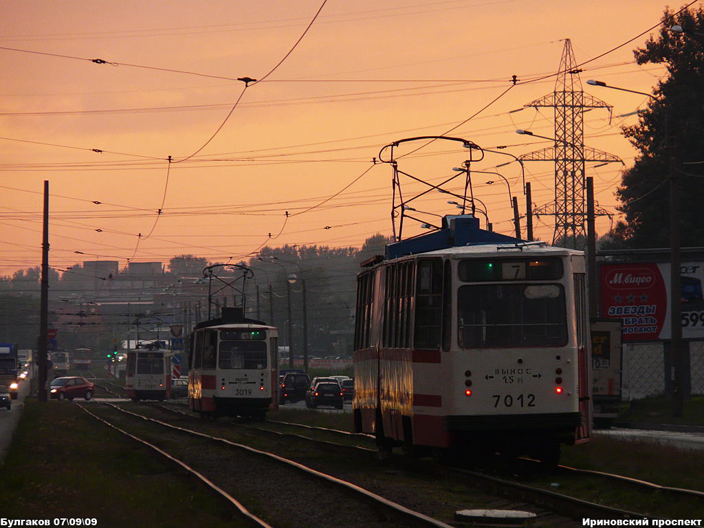 Санкт-Петербург, ЛВС-86К № 3019; Санкт-Петербург, ЛВС-86К № 7012; Санкт-Петербург — Трамвайные линии и инфраструктура