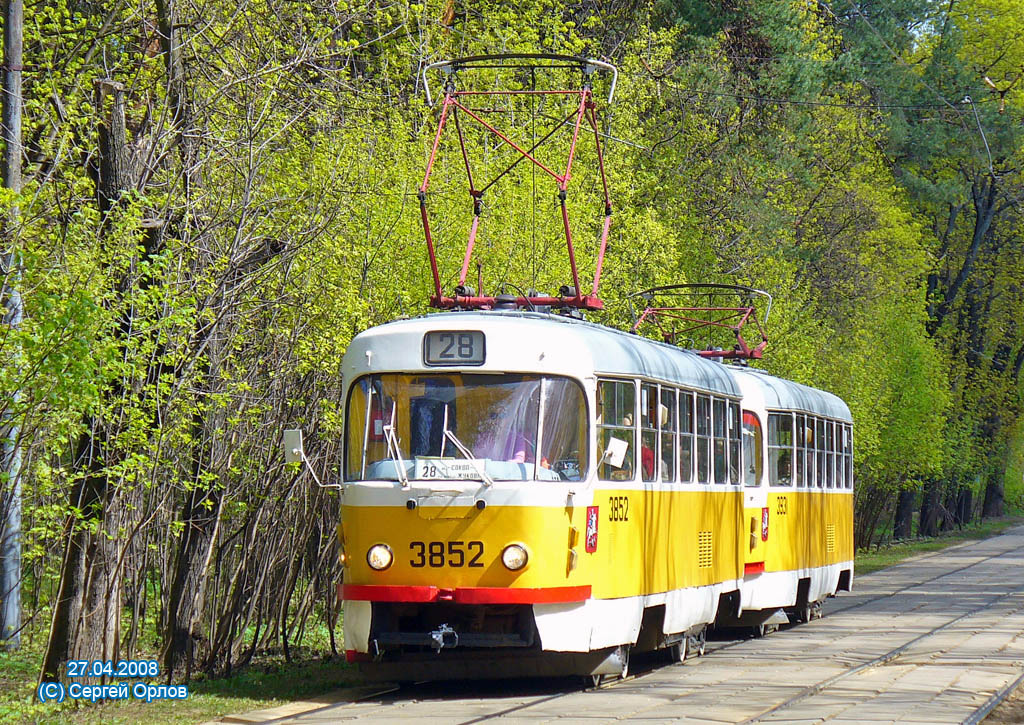 Москва, Tatra T3SU № 3852