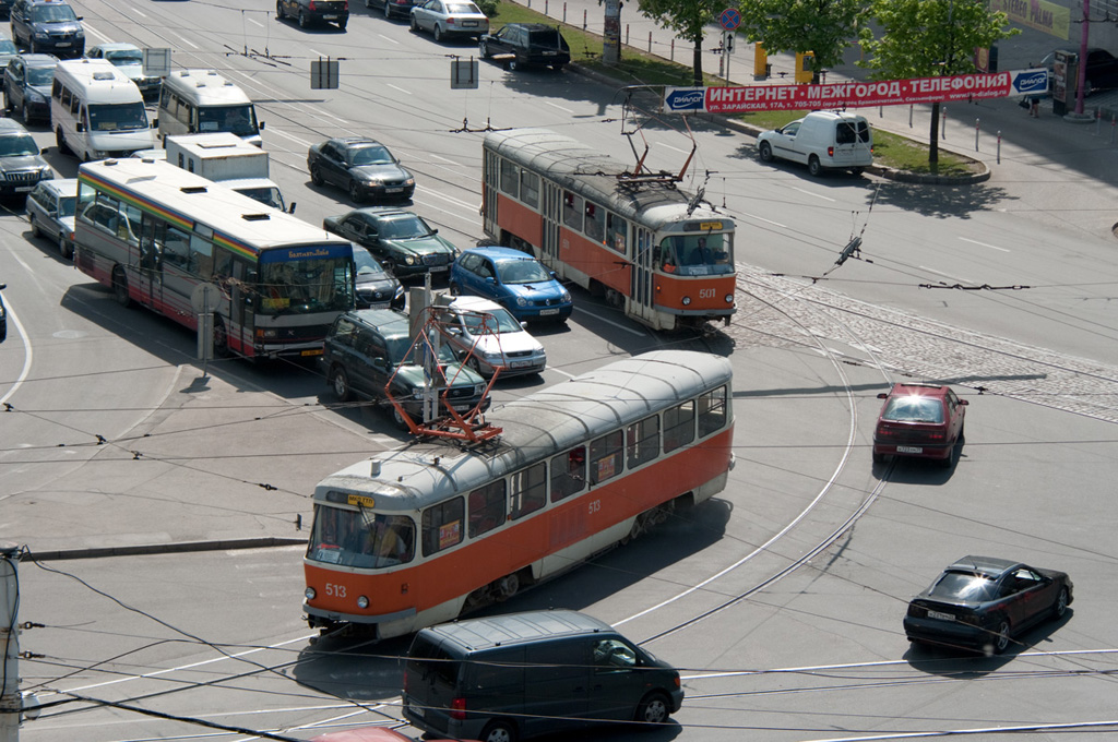 Калининград, Tatra T4D № 513; Калининград, Tatra T4D № 501