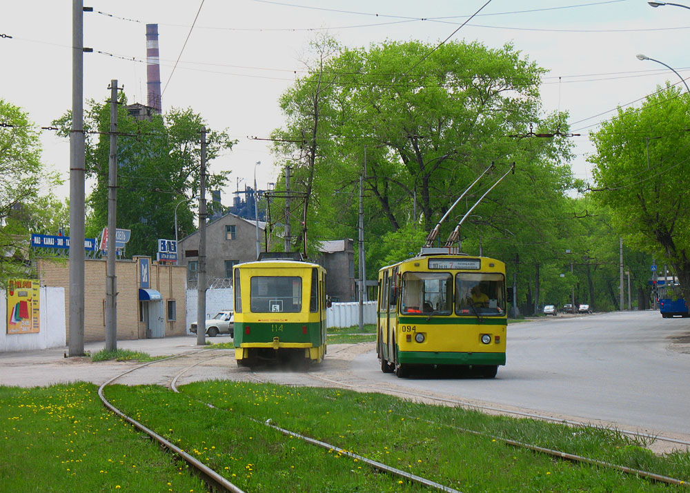 Липецк, Tatra T6B5SU № 114; Липецк, ЗиУ-682Г [Г00] № 094