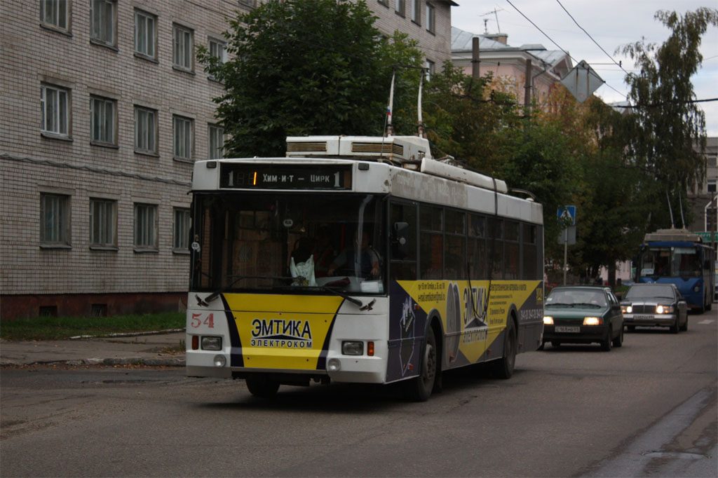 Тверь, Тролза-5275.05 «Оптима» № 54; Тверь — Служебные троллейбусные линии