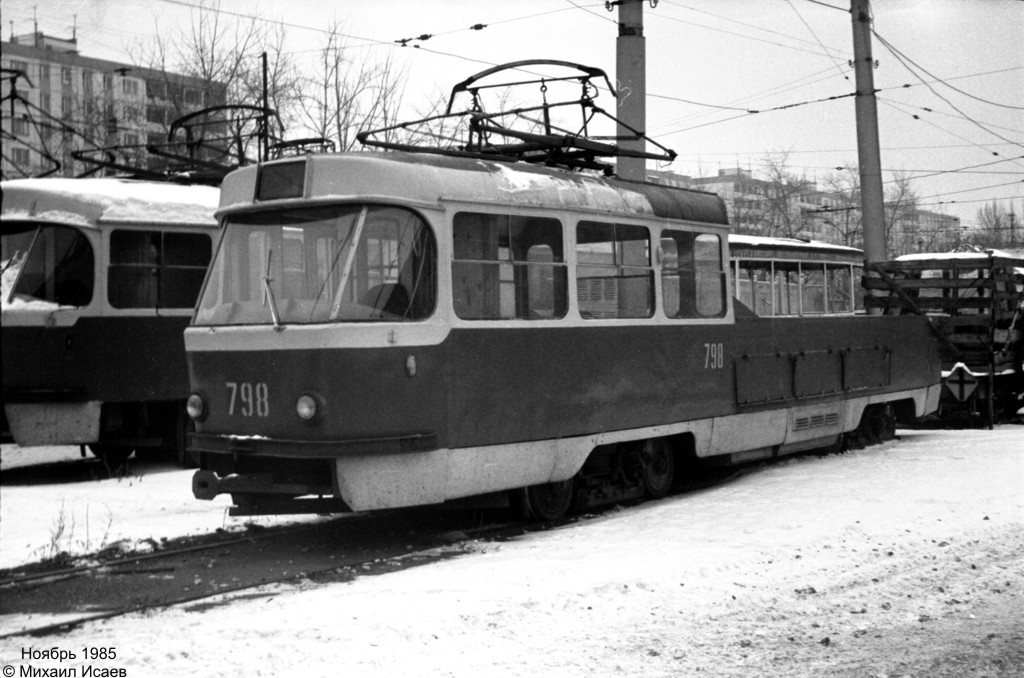 Samara, Tatra T3SU (2-door) # 798; Samara — Gorodskoye tramway depot; Samara — Historical photos — Tramway and Trolleybus (1942-1991)