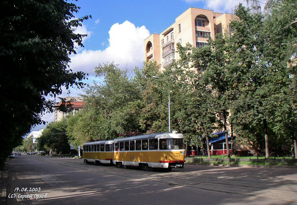 Москва, Tatra T3SU № 1487