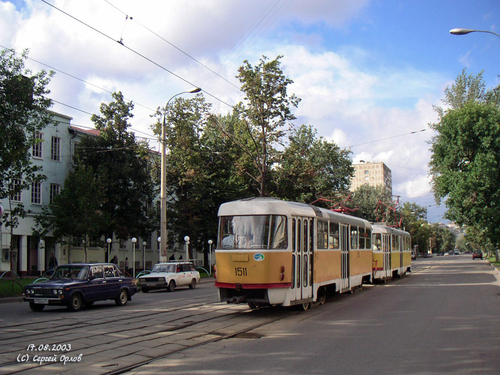 Москва, Tatra T3SU № 1511