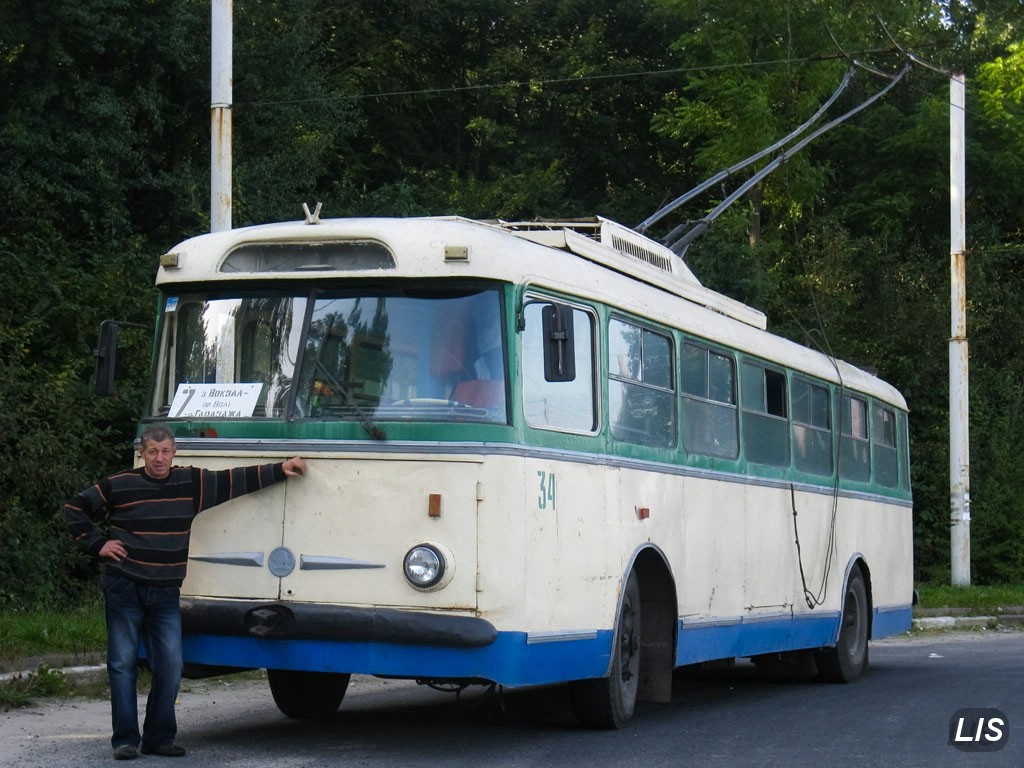 Луцк, Škoda 9Tr19 № 34; Работники электротранспорта; Луцк — Троллейбусная экскурсия 26.09.2009