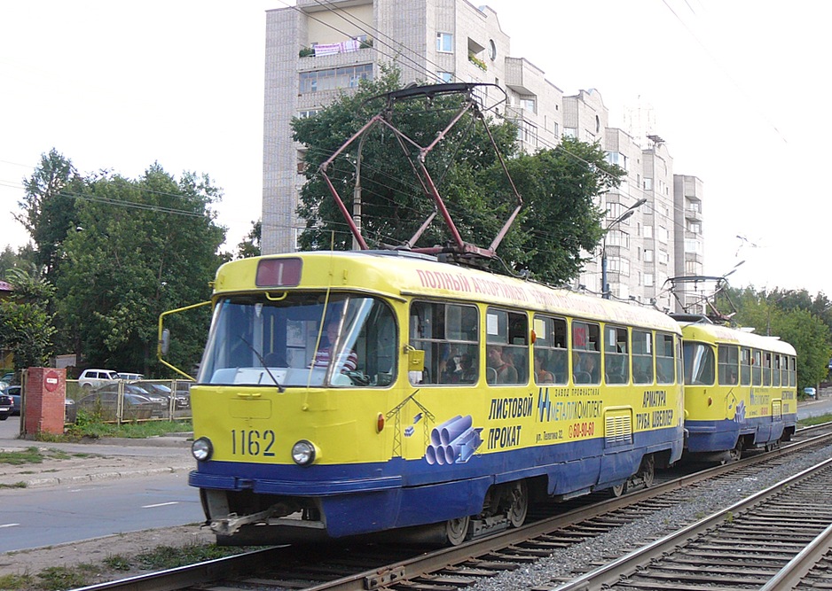 Ижевск, Tatra T3SU (двухдверная) № 1162