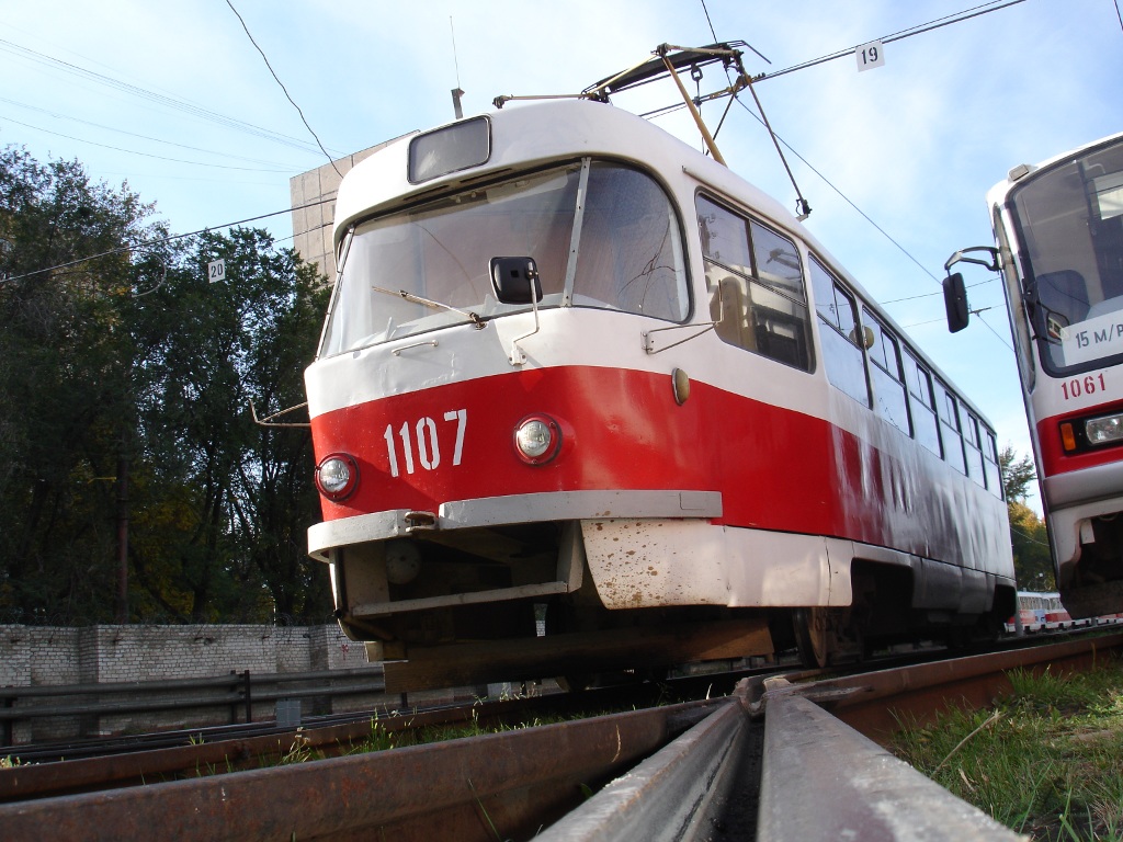 Самара, Tatra T3SU (двухдверная) № 1107; Самара — Северное трамвайное депо