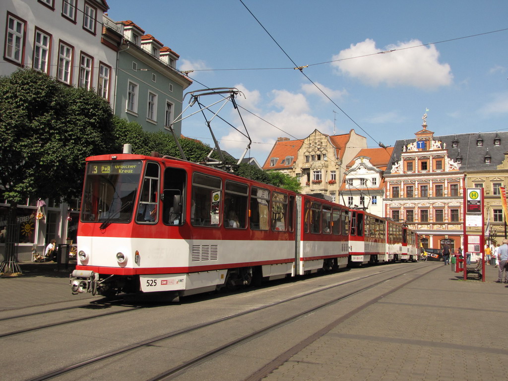 Эрфурт, Tatra KT4D № 525; Эрфурт — Тройники Tatra KT4D+KT4D+KT4D