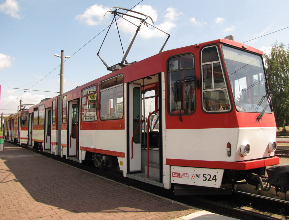 Эрфурт, Tatra KT4D № 524; Эрфурт — Тройники Tatra KT4D+KT4D+KT4D