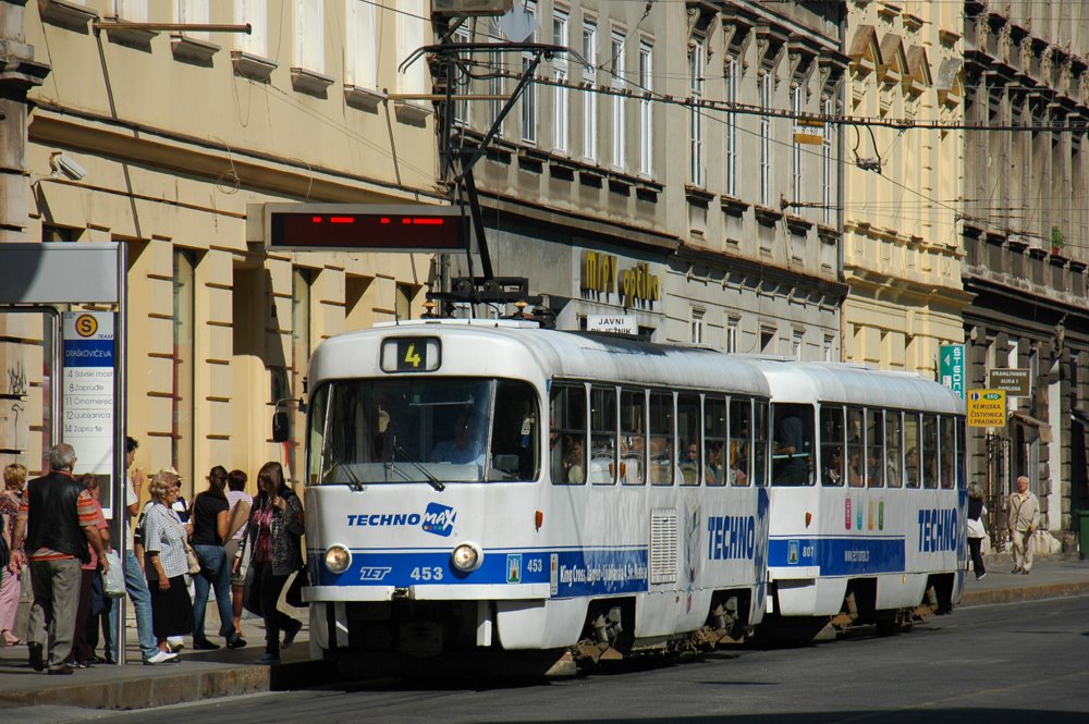 Загреб, Tatra T4YU № 453