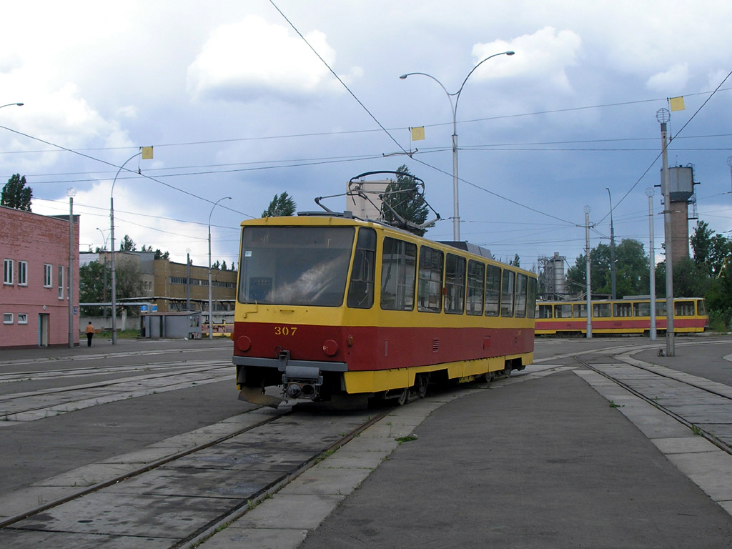 Kiiev, Tatra T6B5SU № 307; Kiiev — Tramway depots: im. Shevchenko. New yard at Borshchahivka