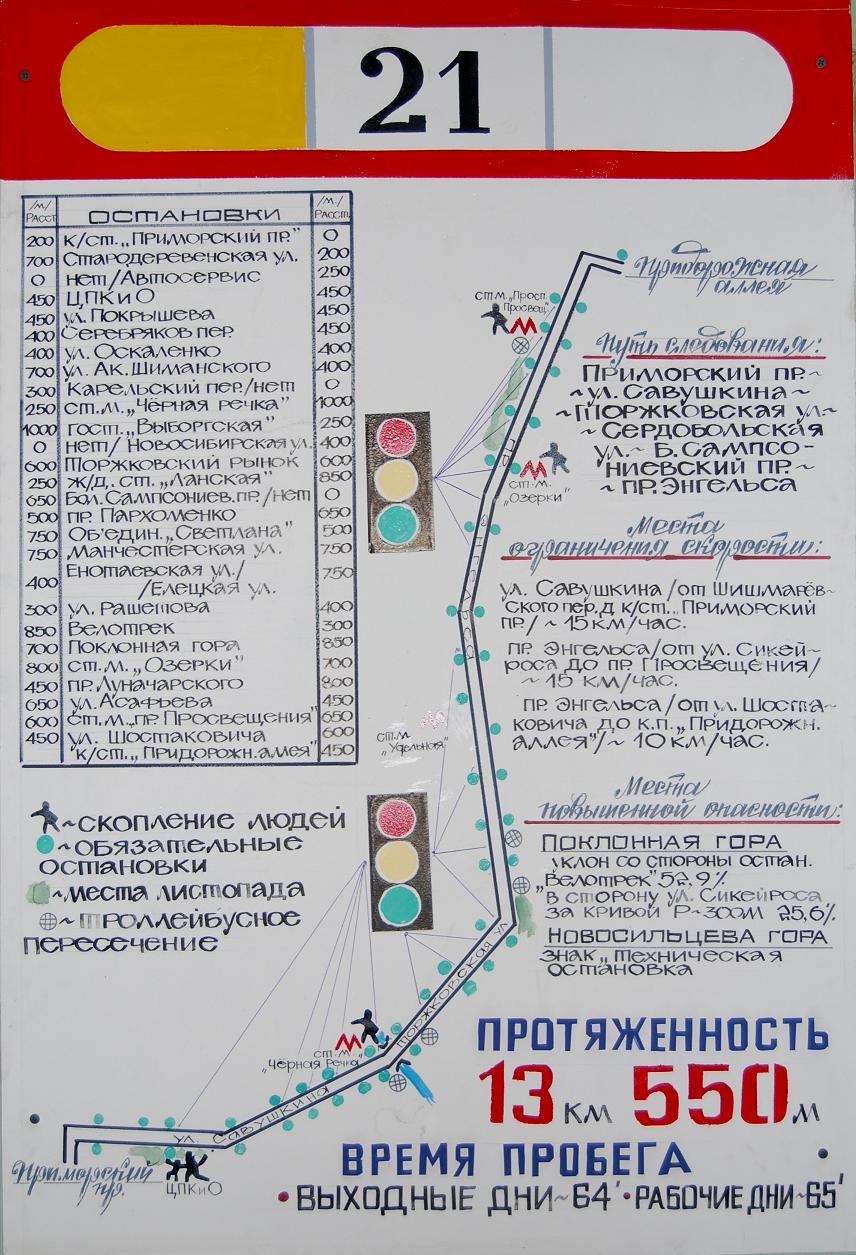 Санкт-Петербург — Схемы отдельных маршрутов