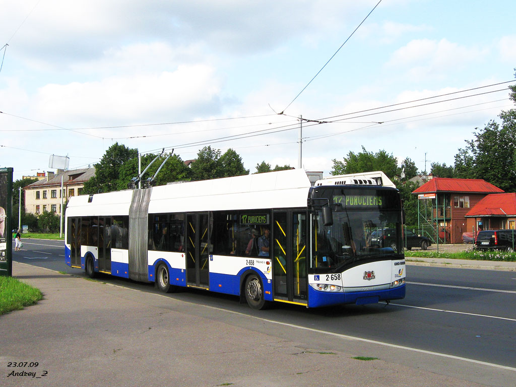 Рига, Solaris Trollino III 18 Ganz-Škoda № 2-658