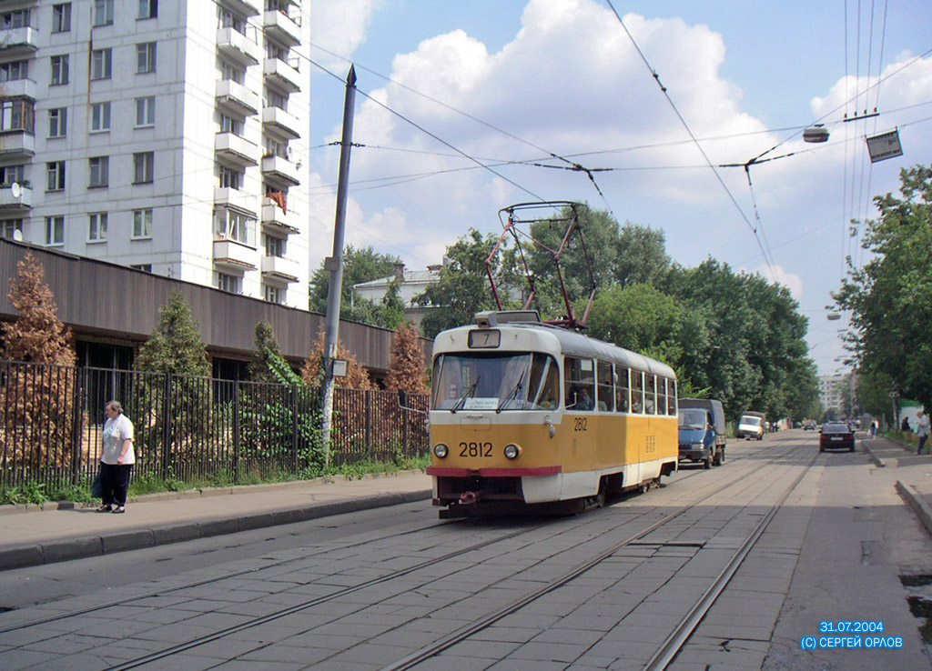 Москва, Tatra T3SU № 2812