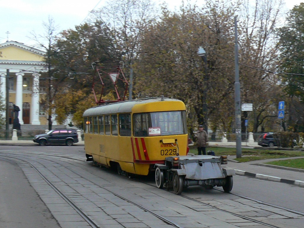 Москва, Tatra T3SU № 0229; Москва, Желобоочистительная тележка № 0233