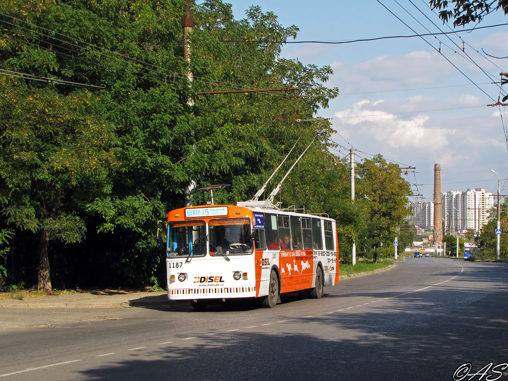 Волгоград, ЗиУ-682Г [Г00] № 1187; Волгоград — Троллейбусные линии: [1 и 4] Центральная сеть