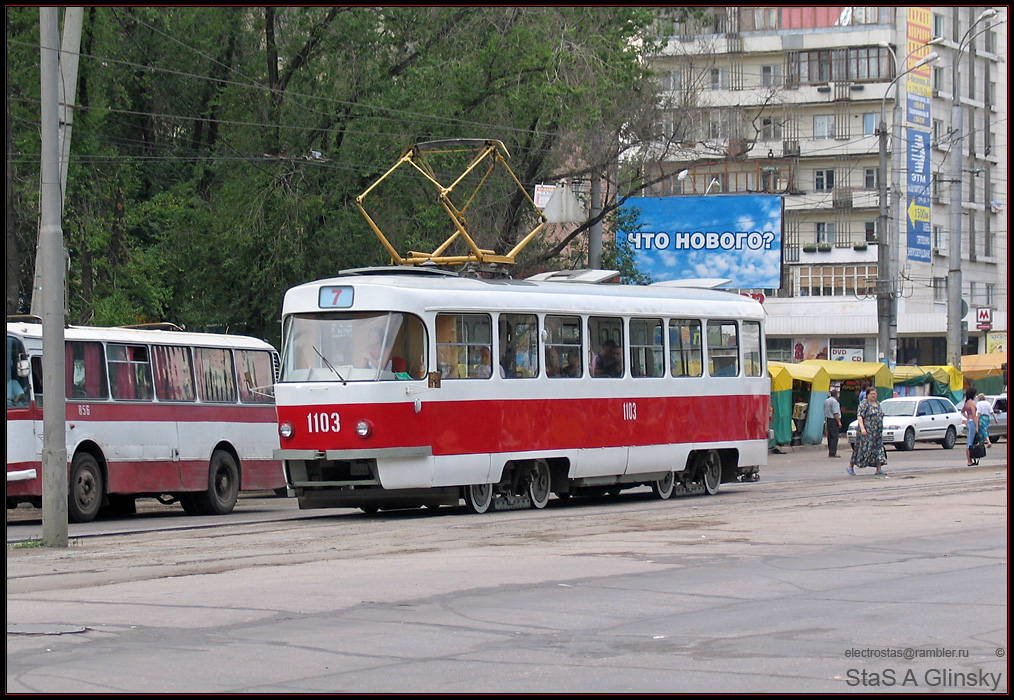 Самара, Tatra T3SU (двухдверная) № 1103