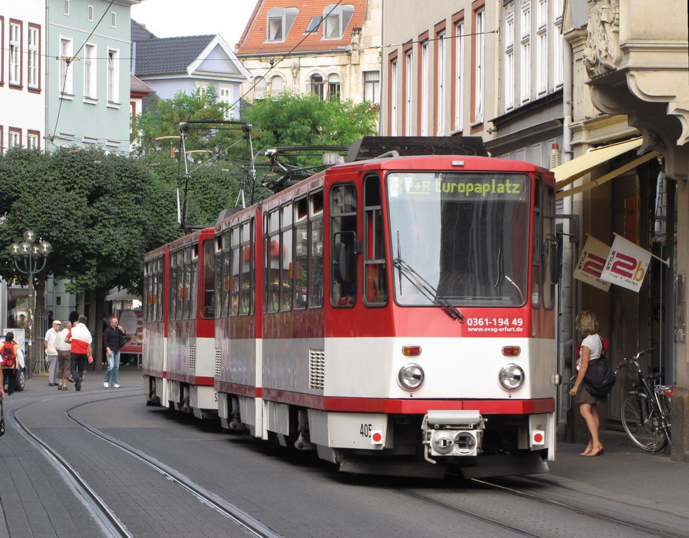 Эрфурт, Tatra KT4D-Z № 405; Эрфурт — Тройники Tatra KT4D+KT4D+KT4D