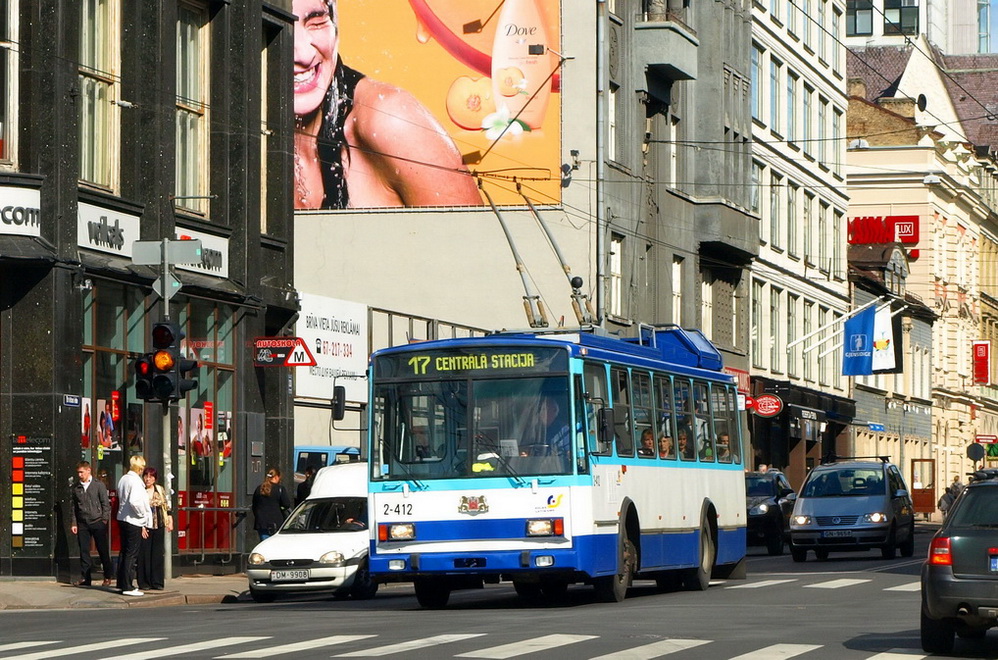 Рига, Škoda 14Tr18/6M № 2-412