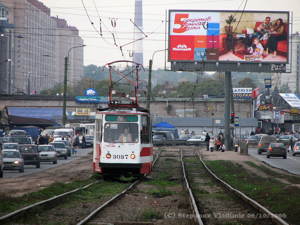 Saint-Petersburg, LVS-86K № 3037; Saint-Petersburg — Tram lines and infrastructure